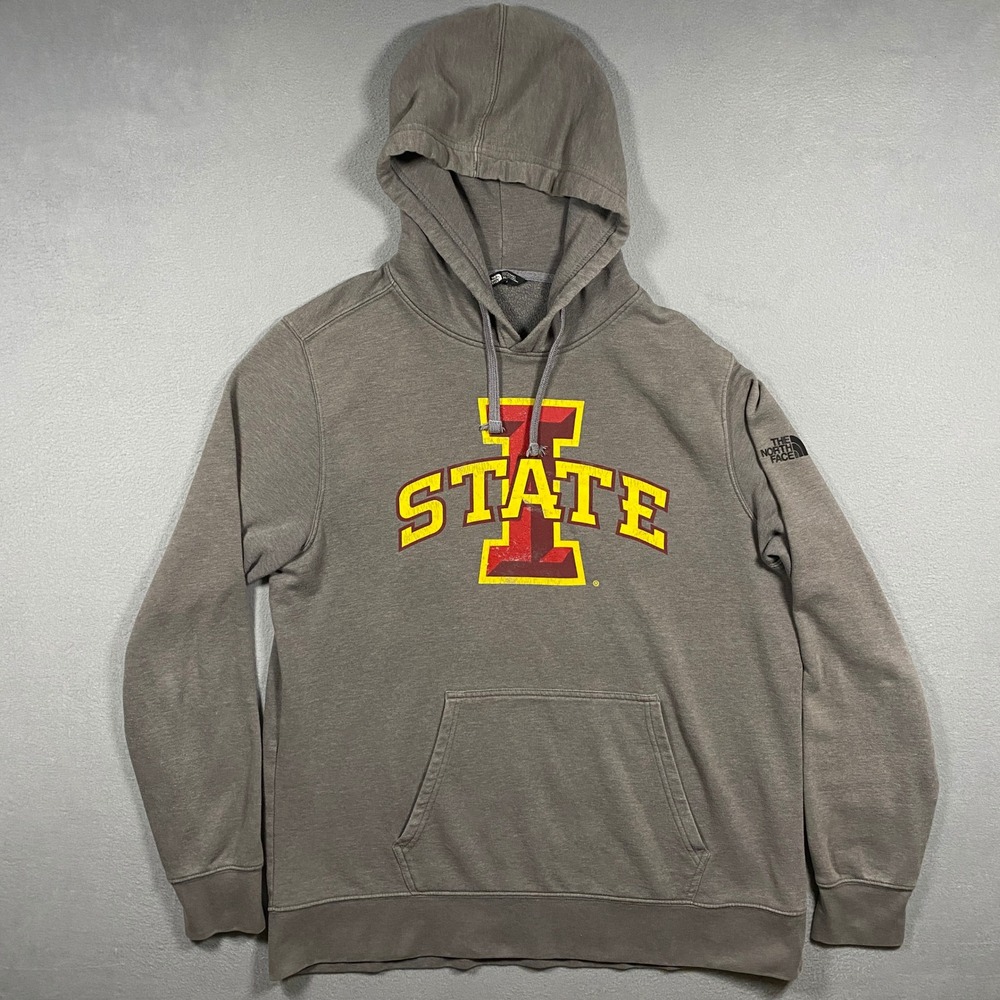 The North Face Hoodie Mens XL Gray Iowa State Cyclones NCAA Pullover A47FF